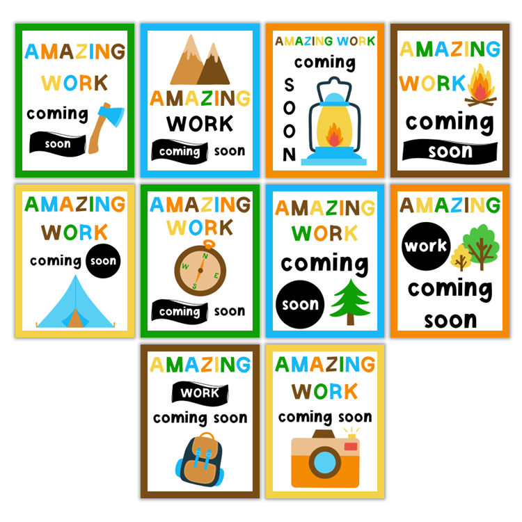 Amazing Work Coming Soon Posters - Camping