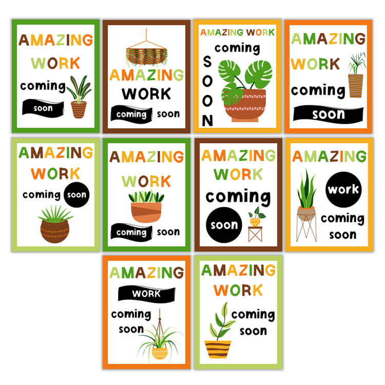 Amazing Work Coming Soon Posters - Indoor Plants