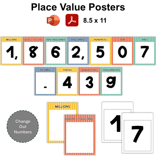 Place Value Posters - Space | Editable