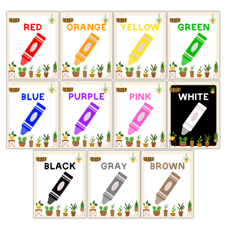 Classroom Color Posters - Indoor Plants
