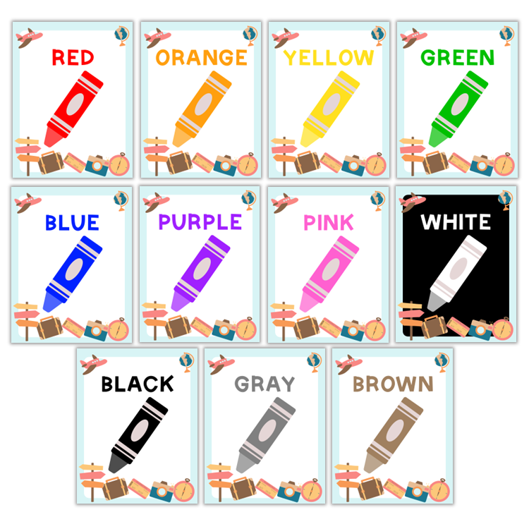 Classroom Color Posters - Travel the World