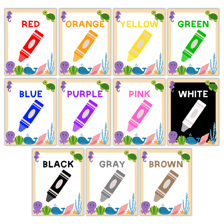 Classroom Color Posters - Under the Sea