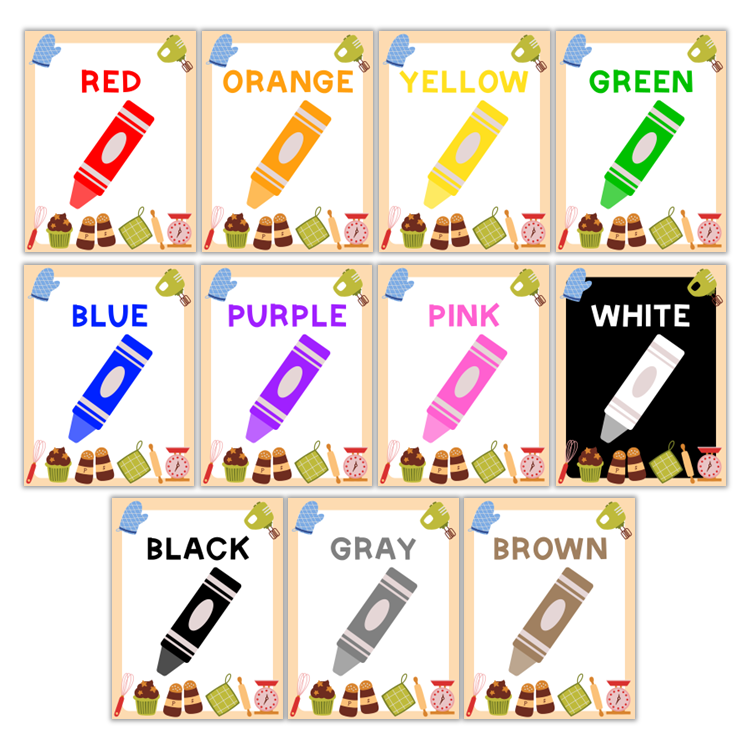 Classroom Color Posters - Colorful Baking