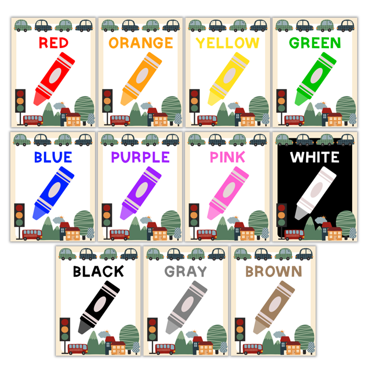 Classroom Color Posters - Little Town