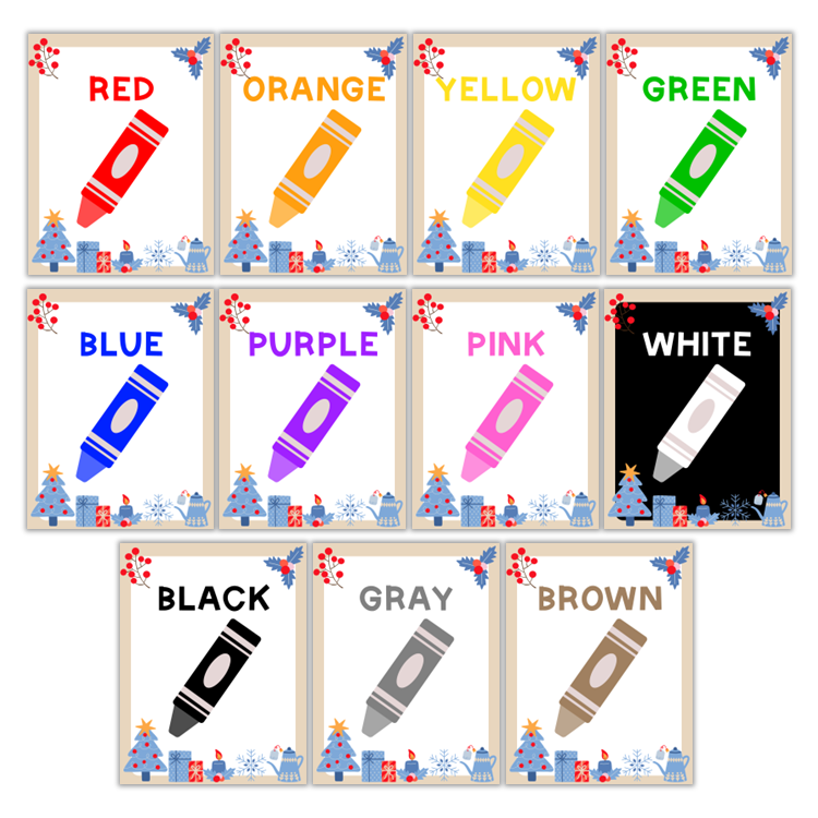 Classroom Color Posters - Blue Winter