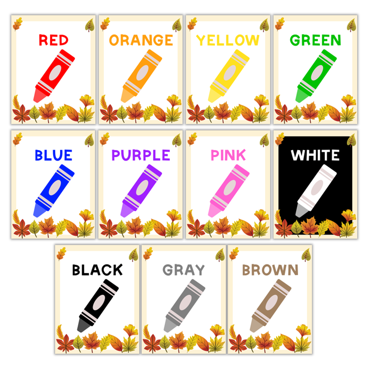 Classroom Color Posters - Autumn Leaves