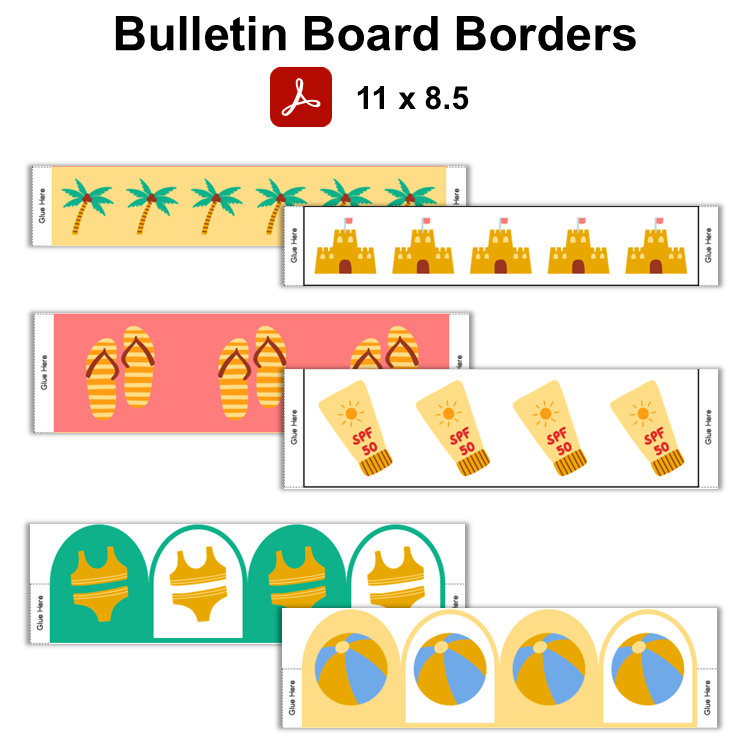 Bulletin Board Borders - Summer Beach