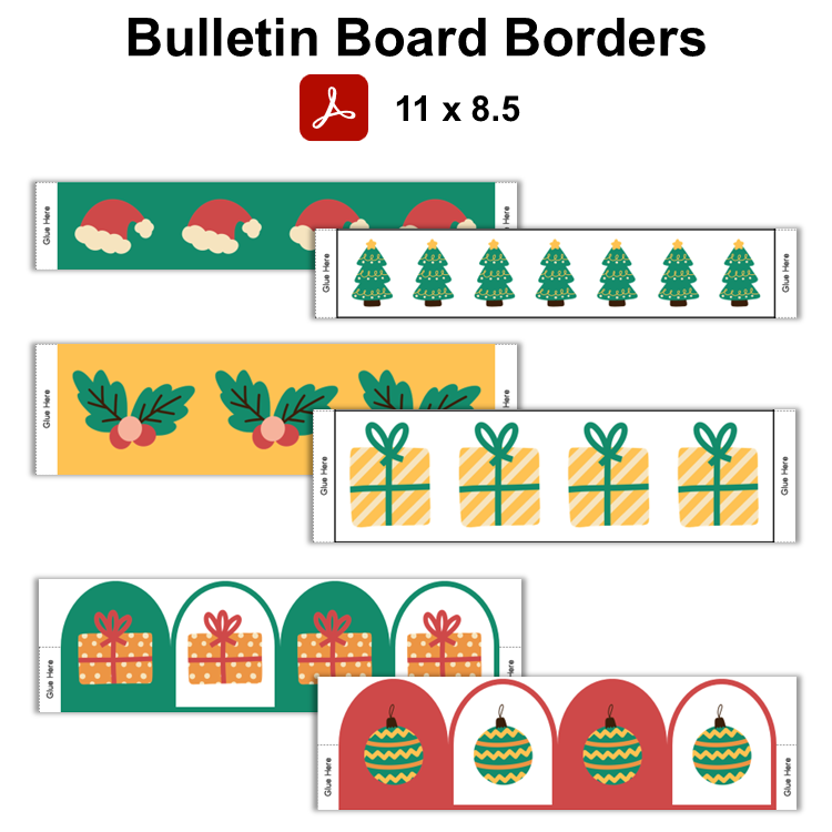 Bulletin Board Borders - Cute Christmas