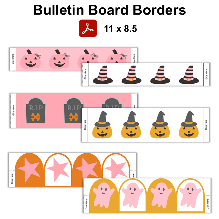 Bulletin Board Borders - Pink Halloween