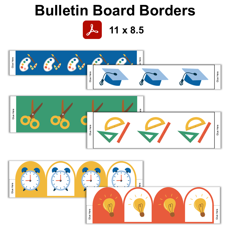 Bulletin Board Borders - School Supplies