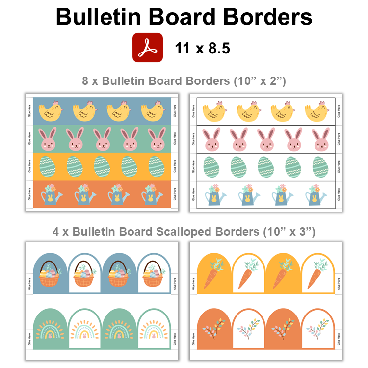 Bulletin Board Borders - Happy Easter