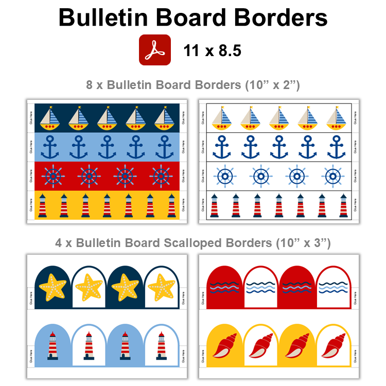 Bulletin Board Borders - Nautical