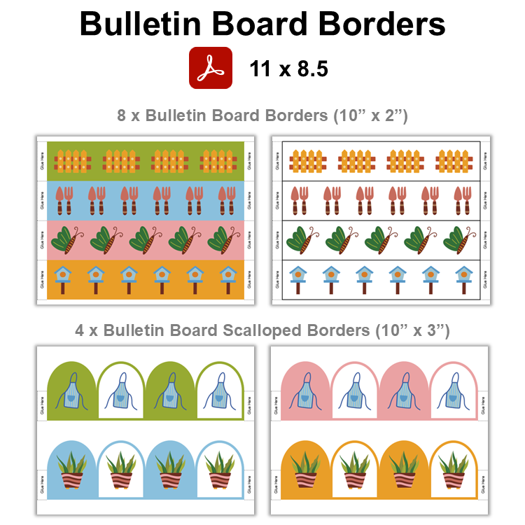 Bulletin Board Borders - Spring Garden