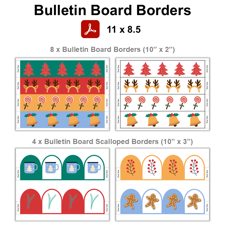 Bulletin Board Borders - Bright Christmas