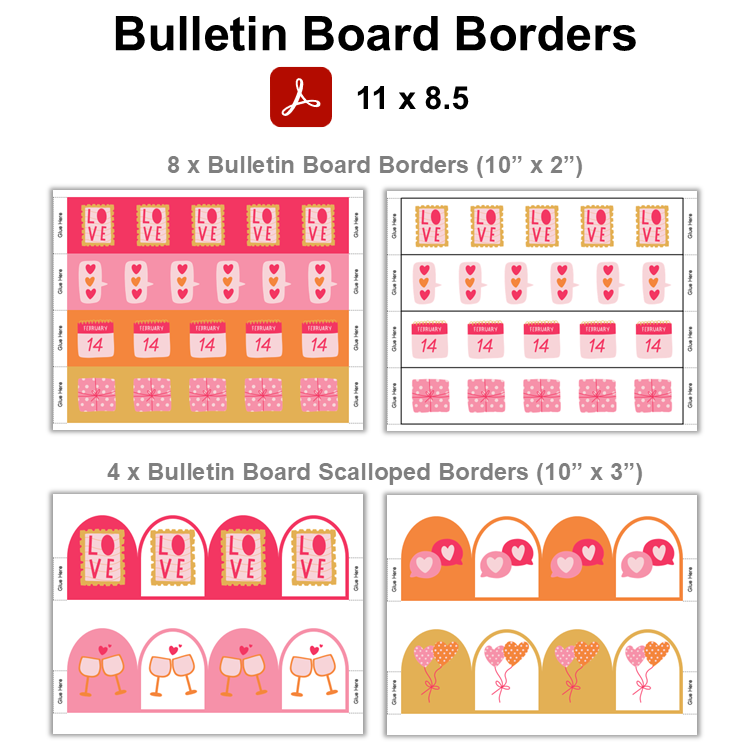 Bulletin Board Borders - Pink Valentine
