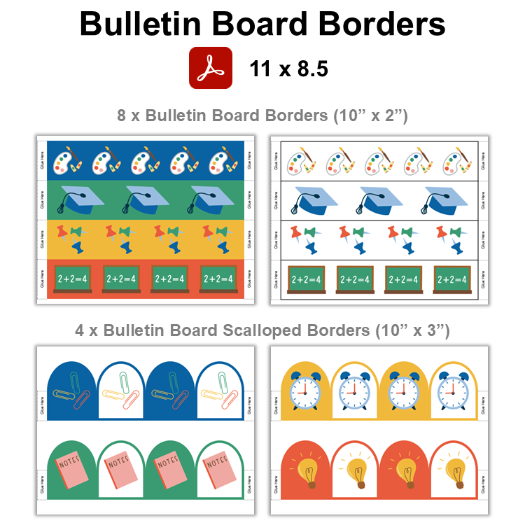 Bulletin Board Borders - School Supplies