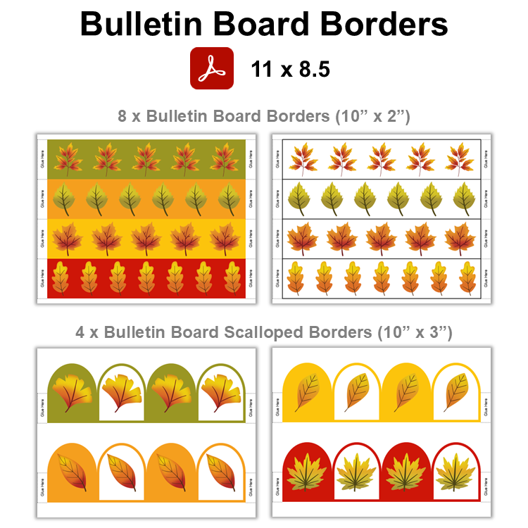Bulletin Board Borders - Autumn Leaves