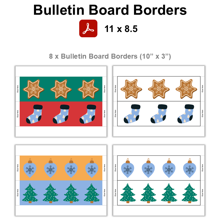 Bulletin Board Borders - Bright Christmas