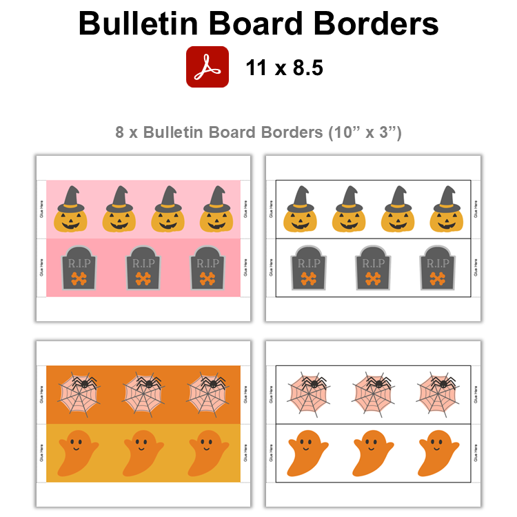 Bulletin Board Borders - Pink Halloween