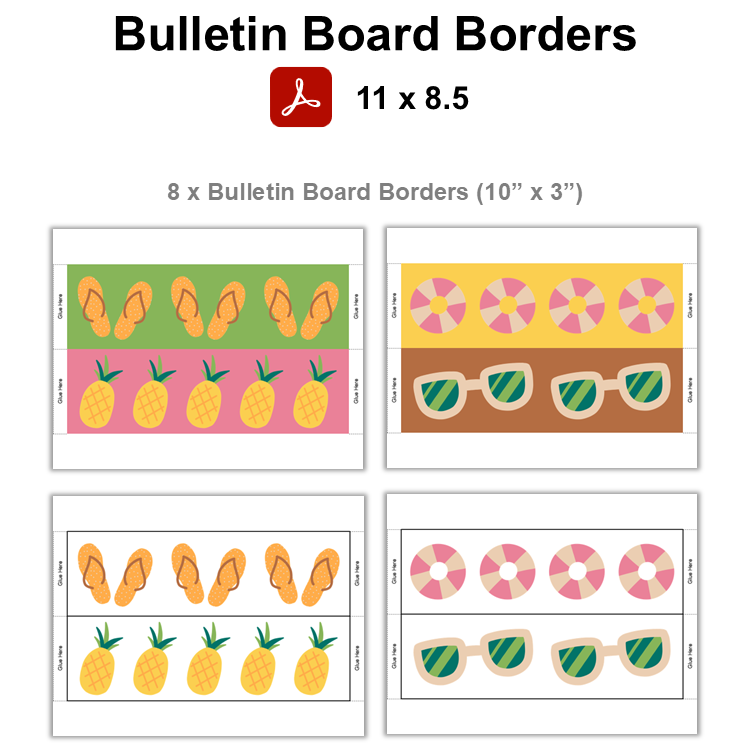 Bulletin Board Borders - Hello Summer