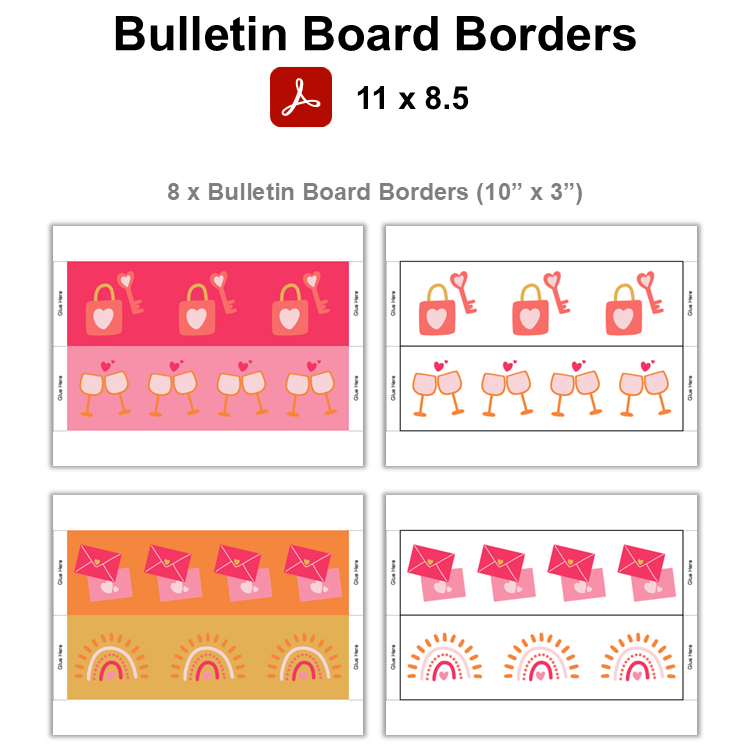 Bulletin Board Borders - Pink Valentine