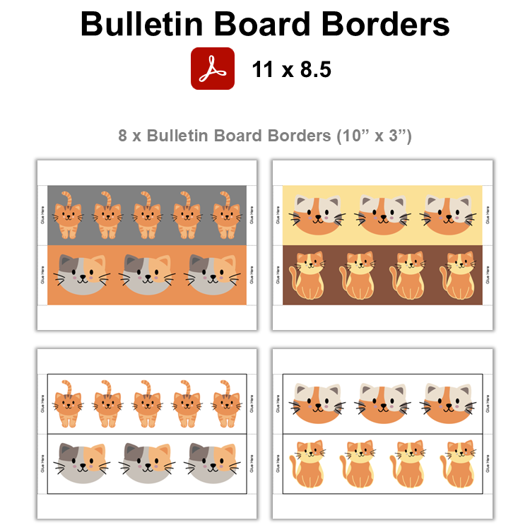 Bulletin Board Borders - Little Cat