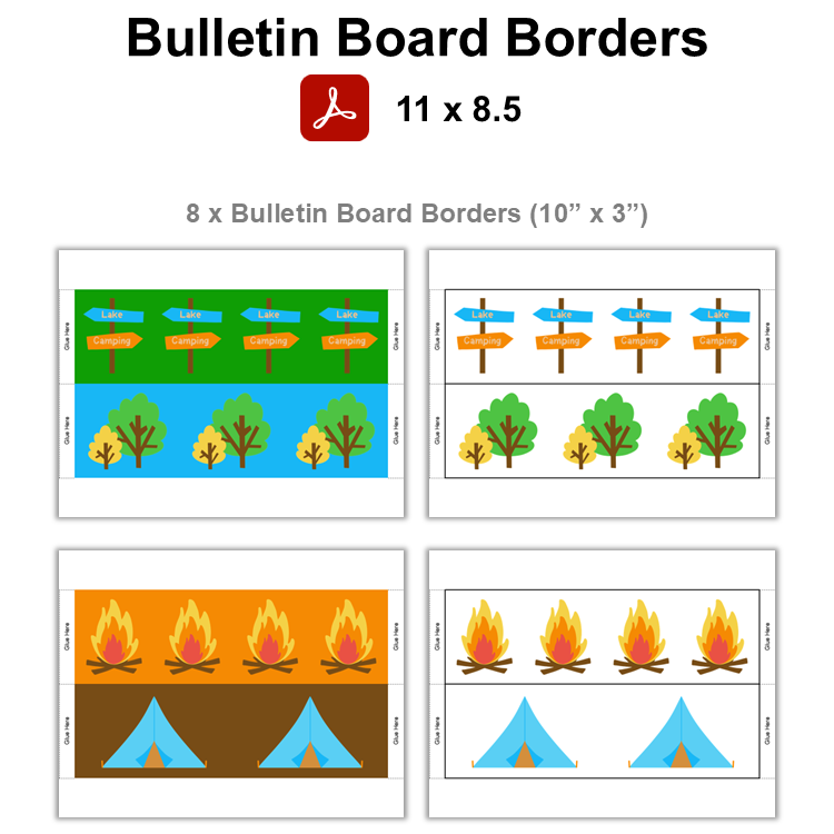 Bulletin Board Borders - Camping