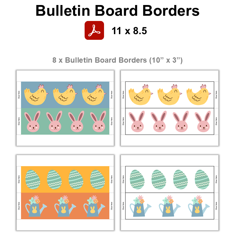 Bulletin Board Borders - Happy Easter