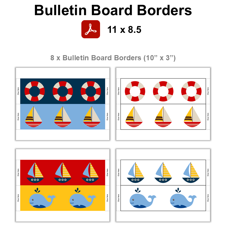 Bulletin Board Borders - Nautical