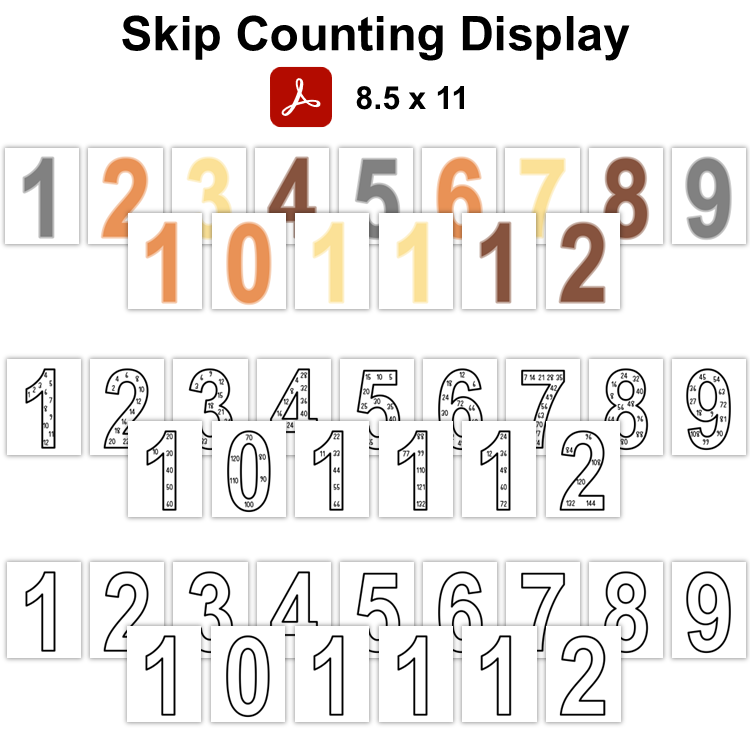 Skip Counting Display - Little Cat