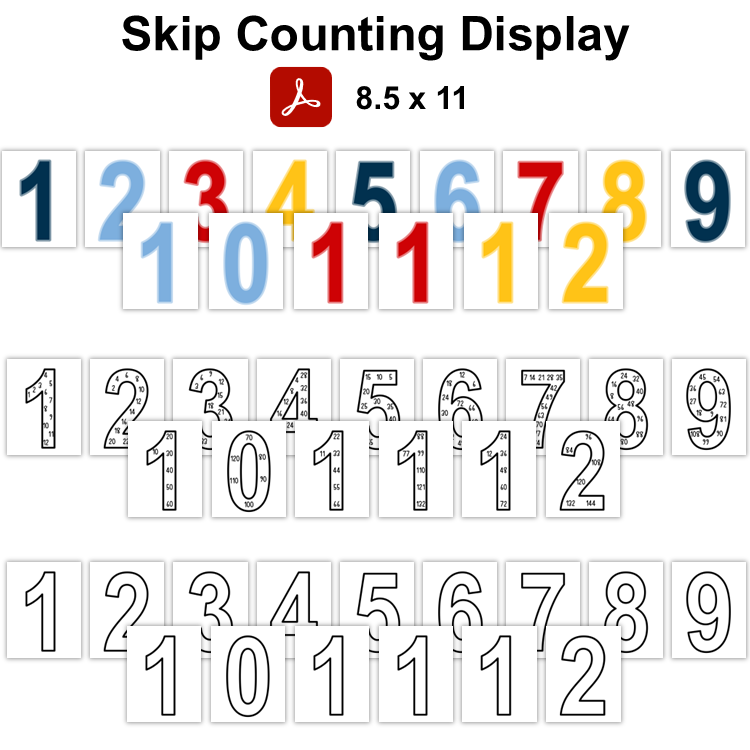 Skip Counting Display - Nautical