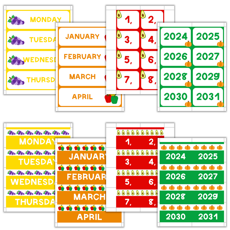Classroom Flip Calendar - Healthy Eating