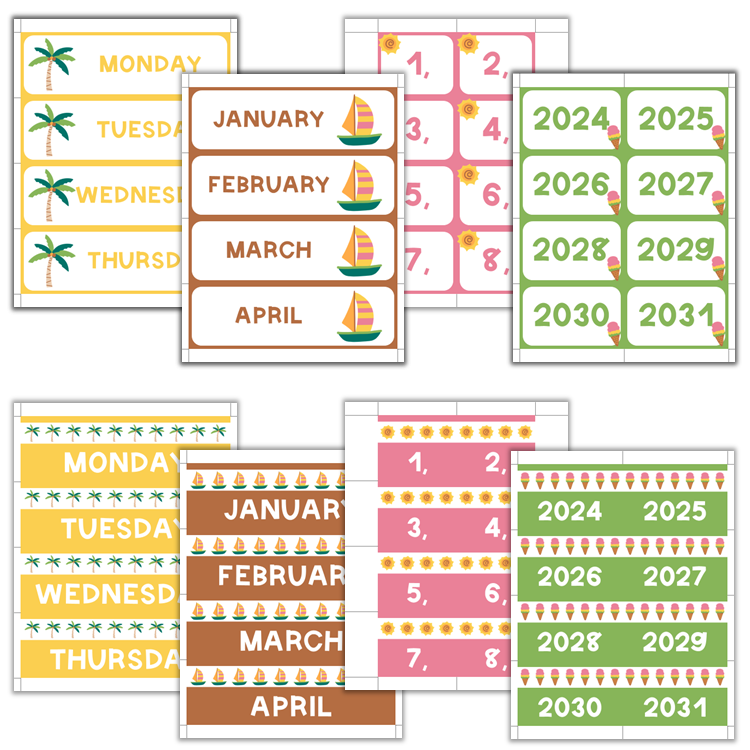 Classroom Flip Calendar - Hello Summer