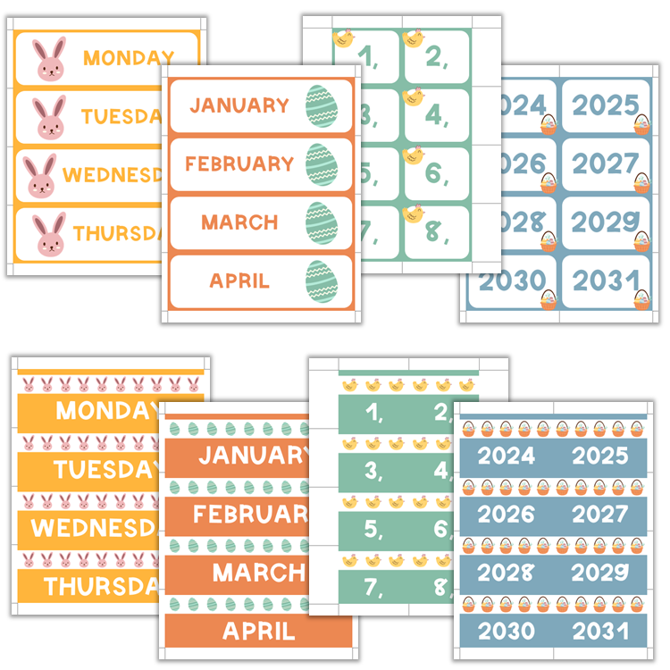 Classroom Flip Calendar - Happy Easter