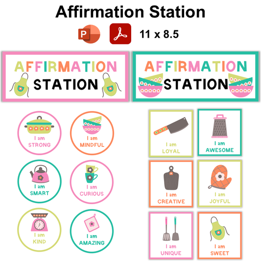 Affirmation Station - Kitchen Utensils | Editable
