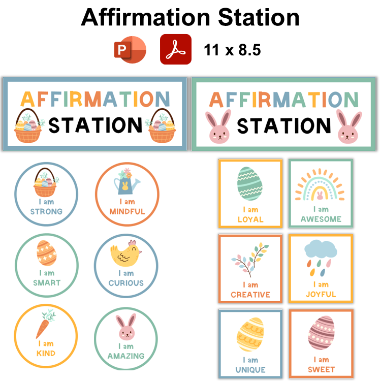 Affirmation Station - Happy Easter | Editable