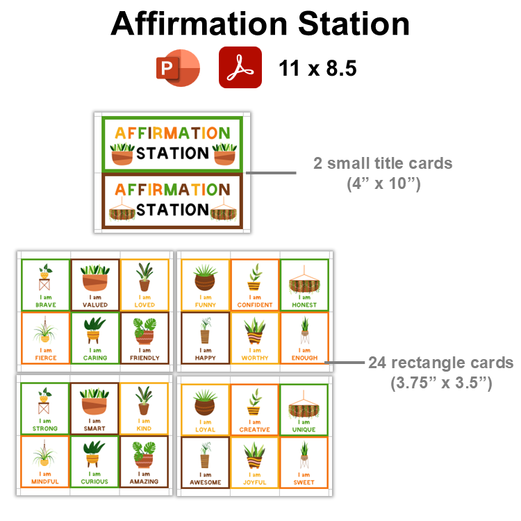 Affirmation Station - Indoor Plants | Editable