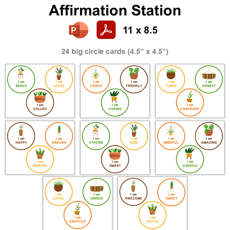 Affirmation Station - Indoor Plants | Editable