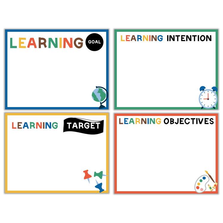 Learning Goal Posters - School Supplies | Editable