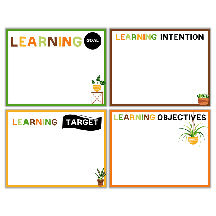 Learning Goal Posters - Indoor Plants | Editable