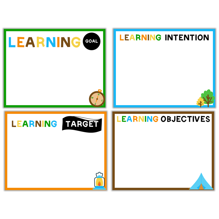 Learning Goal Posters - Camping | Editable