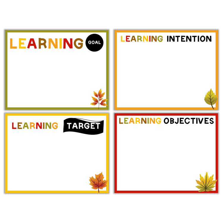 Learning Goal Posters - Autumn Leaves | Editable
