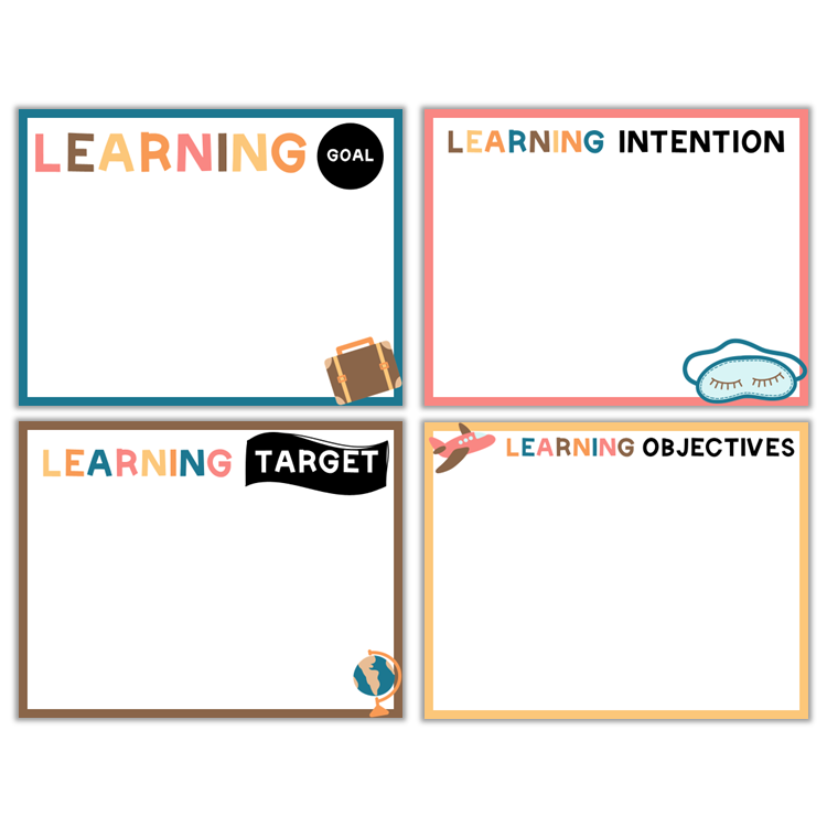 Learning Goal Posters - Travel the World | Editable