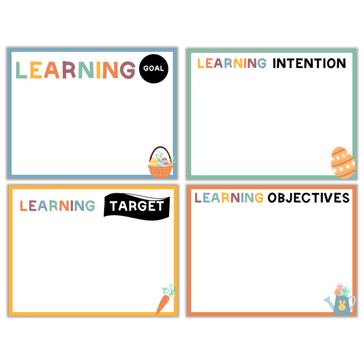 Learning Goal Posters - Happy Easter | Editable