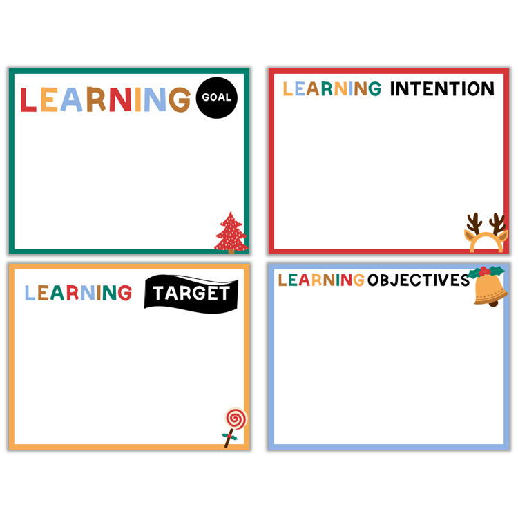 Learning Goal Posters - Bright Christmas | Editable