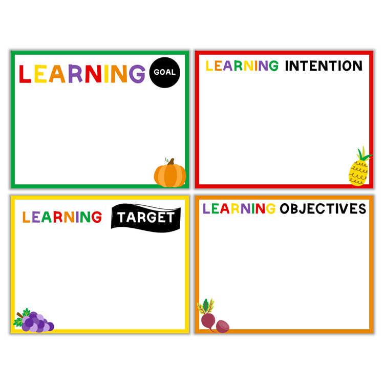 Learning Goal Posters - Healthy Eating | Editable
