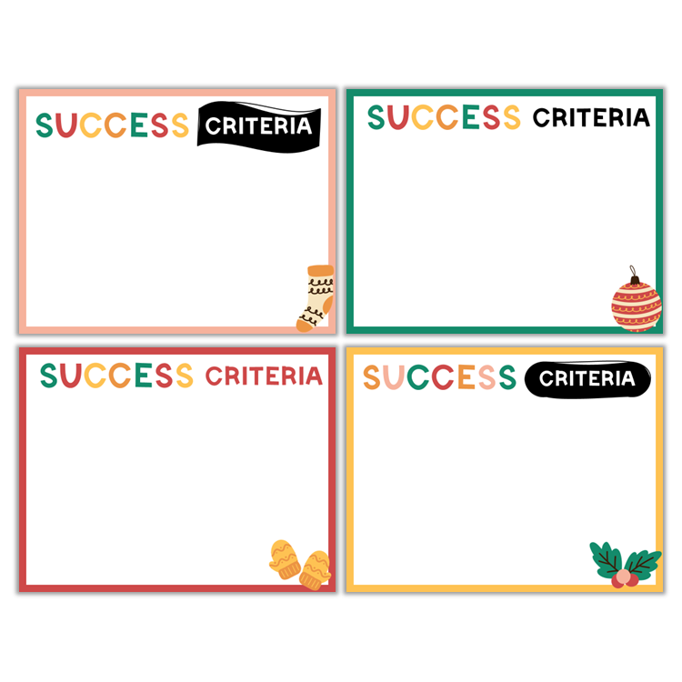 Learning Goal Posters - Cute Christmas | Editable
