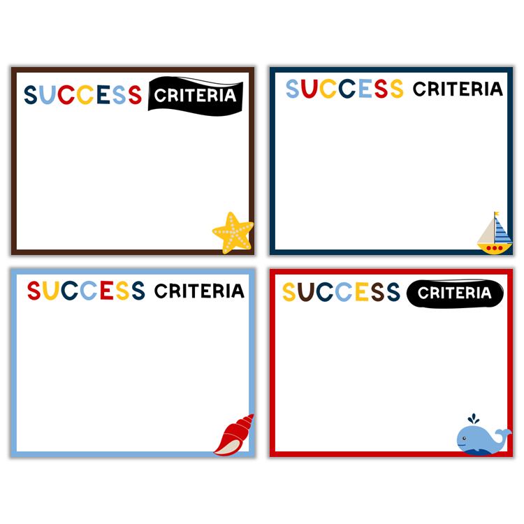 Learning Goal Posters - Nautical | Editable