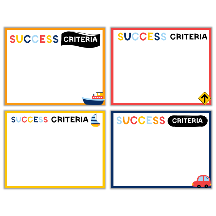 Learning Goal Posters - Cute Transportation | Editable