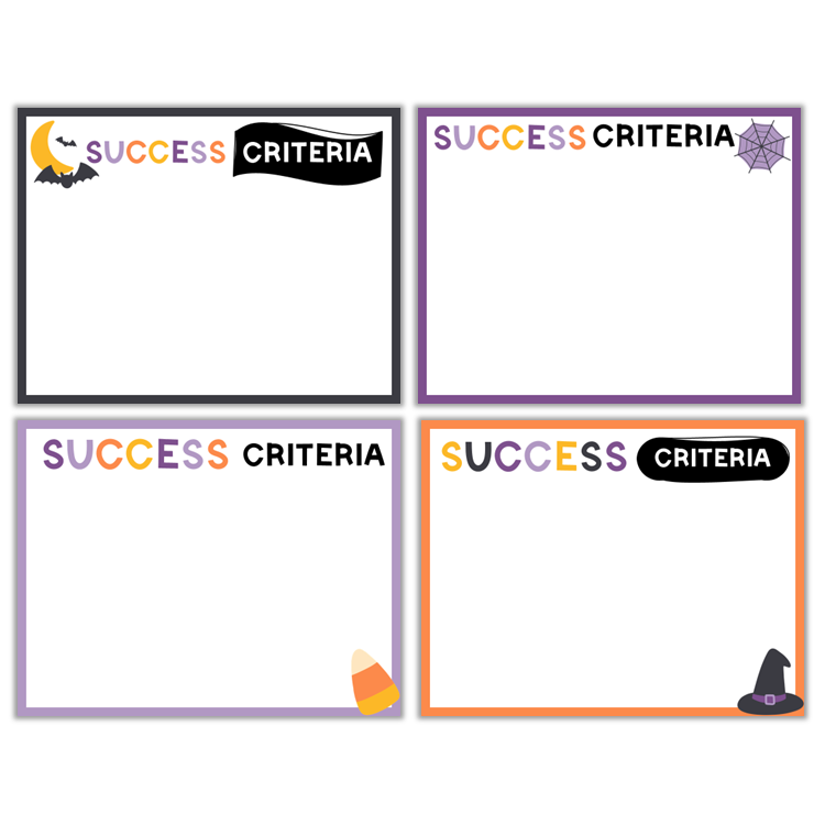 Learning Goal Posters - Purple Halloween | Editable